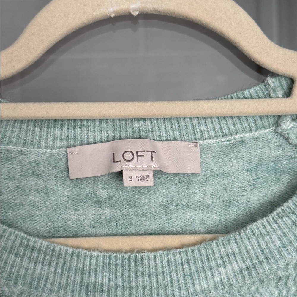 LOFT Mint Knit Pullover - Size M - Picture 2 of 2